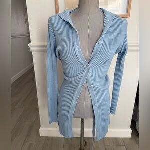 Xhilaration Light Blue Ribbed Cardigan